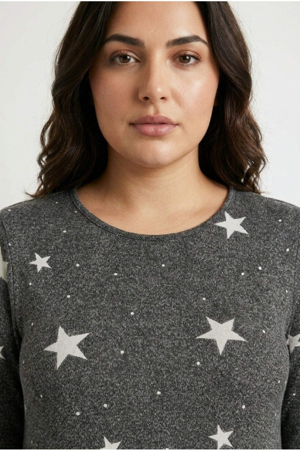 Plus Size Soft Textured Grey Dress