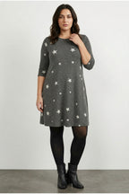 Plus Size Soft Textured Grey Dress