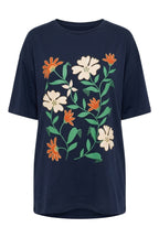 Plus Size Crew Neck Short Sleeve Floral Print T-shirt