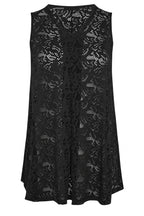 Plus Size V-Neck Sleeveless Unlined Lace Blouse