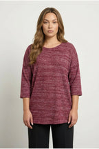 Plus Size Crew Neck Half Sleeve Button Detailed Sweatshirt