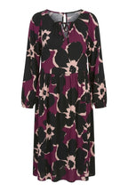 Plus Size V-Neck Long Sleeve Crinkle Fabric Maxi Dress