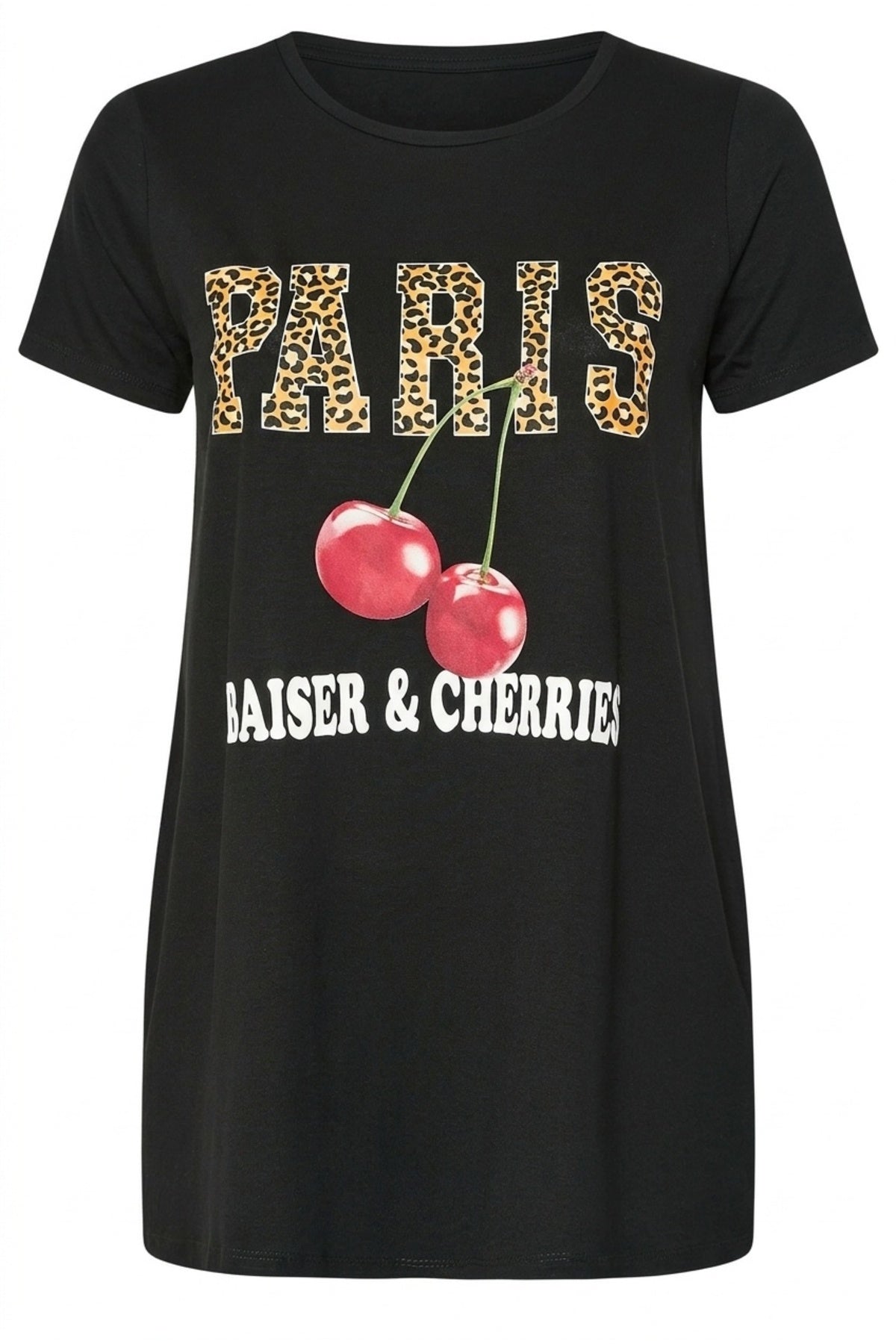 Plus Size Crew Neck Short Sleeve Printed T-shirt