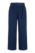 Plus Size Elastic Waist Wide Leg Crinkle Stretchy Pants with Pockets