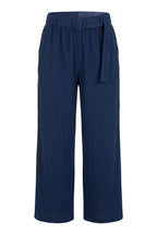 Plus Size Elastic Waist Wide Leg Crinkle Stretchy Pants with Pockets