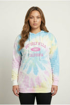 Plus Size Batik Patterned Hooded Printed Lightweight Sweatshirt