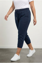 Plus Size Elasticated Waist and Cuffs Tapered Leg Jogger Pants