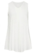 Plus Size Sleeveless V-Neck Flared Hem Blouse