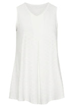 Plus Size Sleeveless V-Neck Flared Hem Blouse