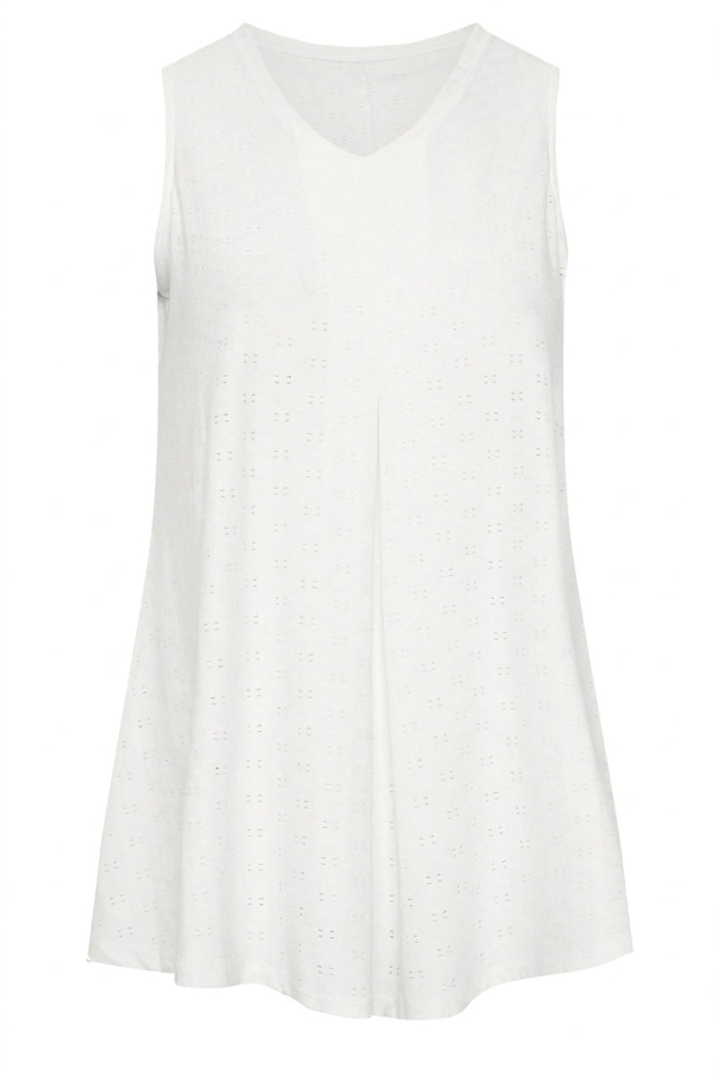 Plus Size Sleeveless V-Neck Flared Hem Blouse