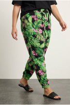 Plus Size Pocketed Jogger Pants with Elasticated Cuffs and Waist Detail