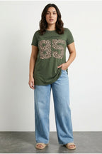Plus Size Crew Neck Short Sleeve Printed T-shirt