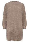 Plus Size Long Sleeve Crew Neck Soft Textured Dress
