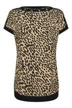Plus Size Leopard Print Eyelet Detailed T-shirt