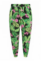 Plus Size Pocketed Jogger Pants with Elasticated Cuffs and Waist Detail