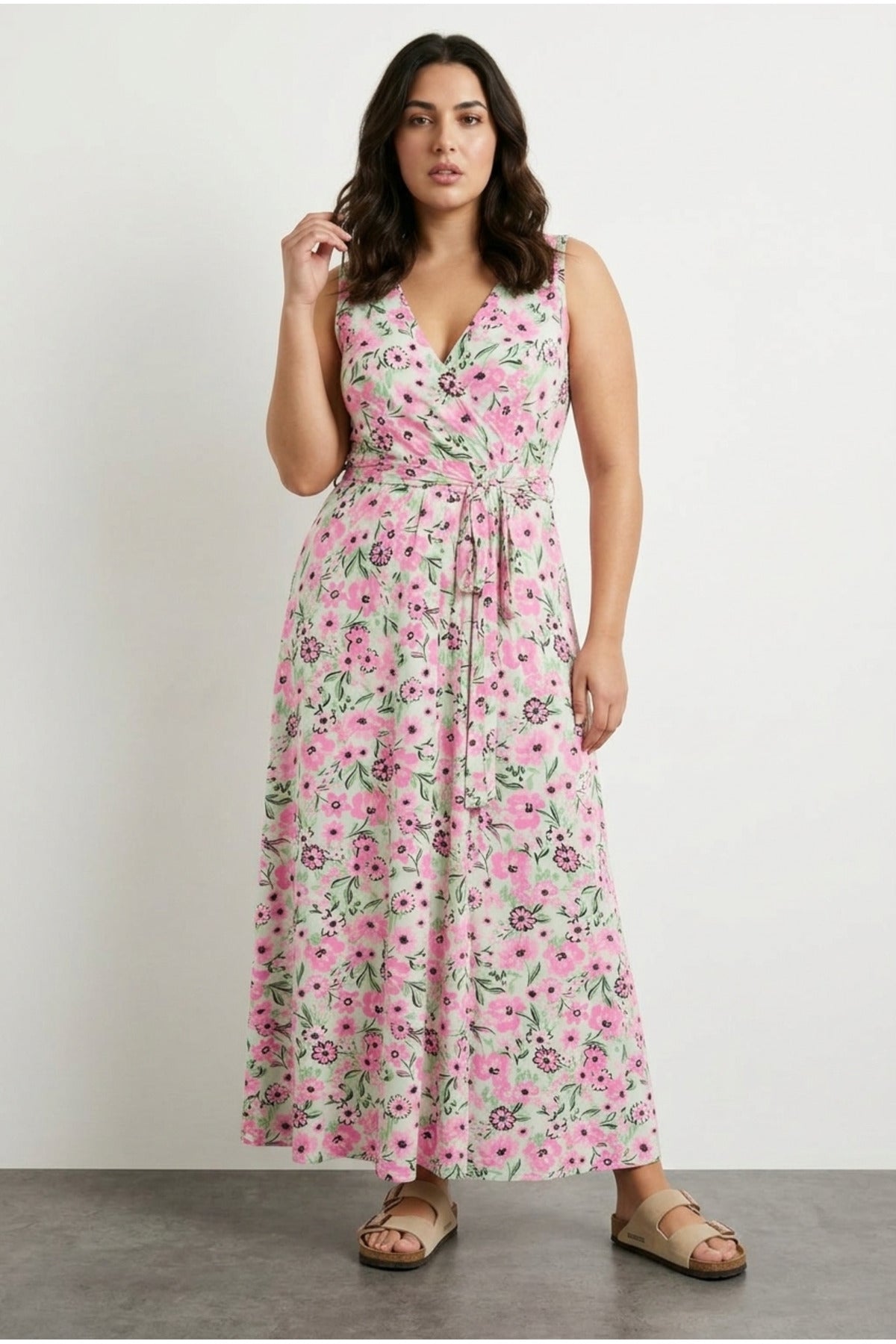 Floral Wrap Maxi Dress