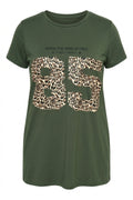 Plus Size Crew Neck Short Sleeve Printed T-shirt
