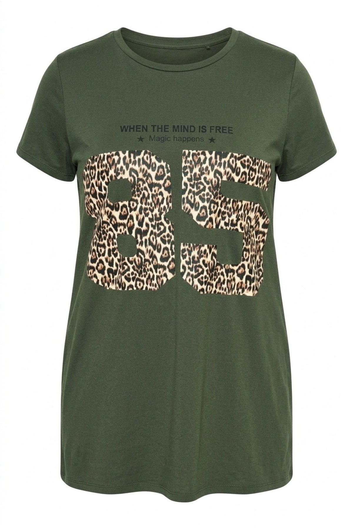 Plus Size Crew Neck Short Sleeve Printed T-shirt