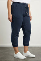 Plus Size Elasticated Waist and Cuffs Tapered Leg Jogger Pants