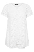 Plus Size V-Neck Sleeveless Unlined Lace T-shirt
