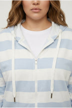 Plus Size Long Sleeve Hooded Pocketed Zip-up Cardigan