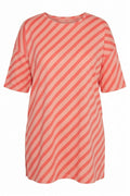 Plus Size Crew Neck Short Sleeve Slit-Detailed T-shirt