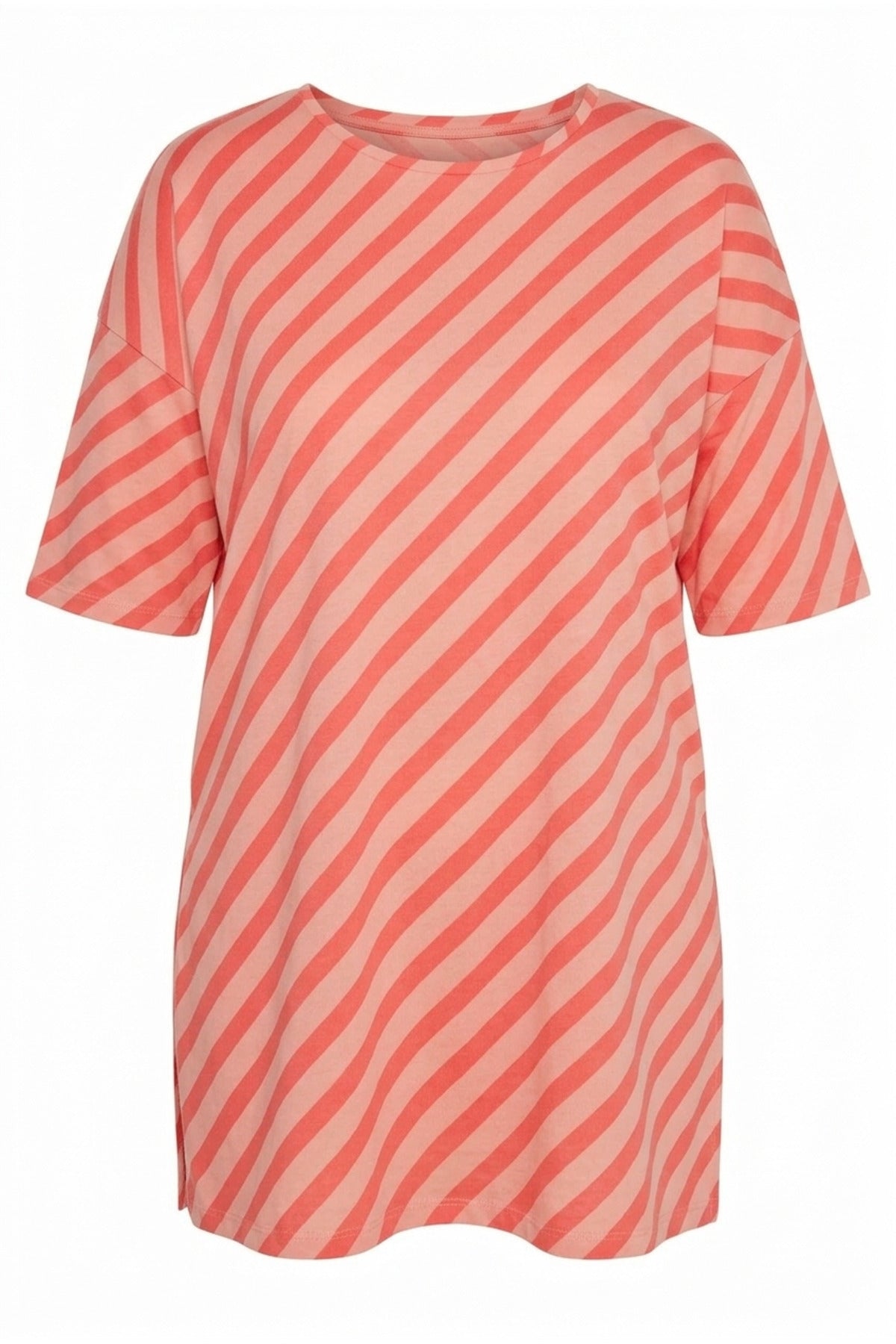 Plus Size Crew Neck Short Sleeve Slit-Detailed T-shirt