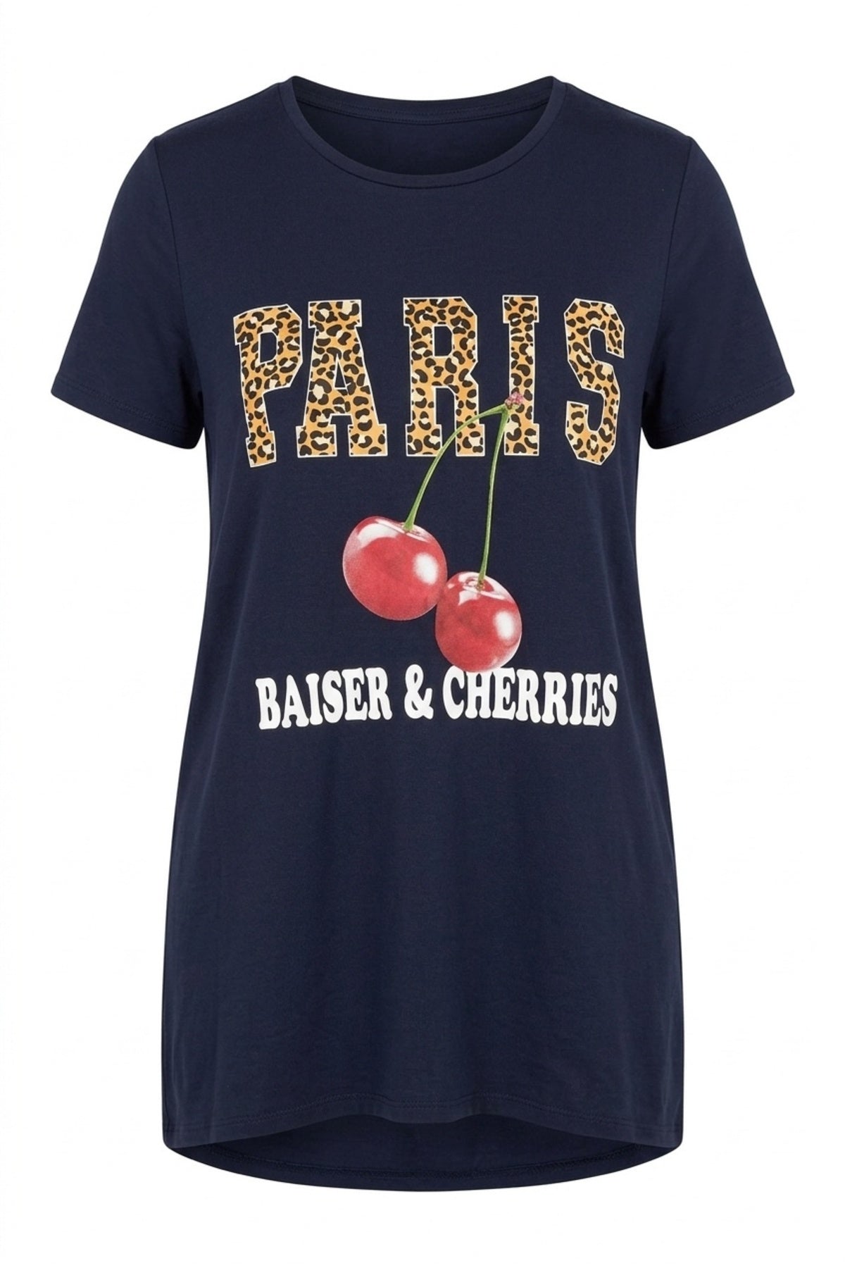 Plus Size Short Sleeve Crew Neck Printed T-shirt