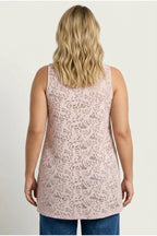 Plus Size V-Neck Sleeveless Unlined Lace Blouse