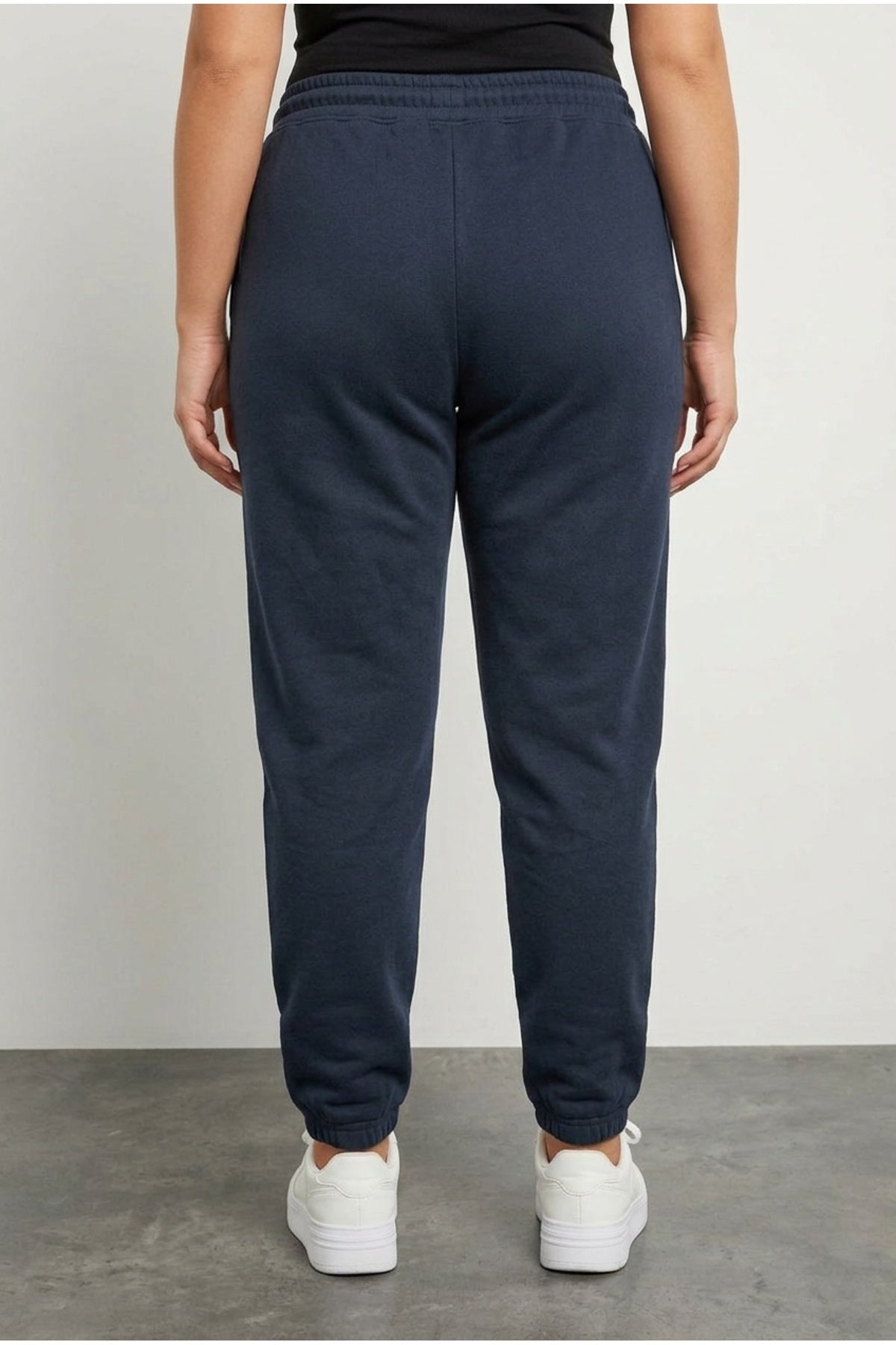 Plus Size Jogger Sweatpants with Elastic Waist and Cuffs, Tapered Leg, and Pockets