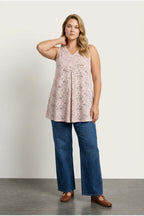 Plus Size V-Neck Sleeveless Unlined Lace Blouse