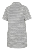 Plus Size Short Sleeve V-Neck Striped Blouse