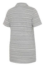 Plus Size Short Sleeve V-Neck Striped Blouse