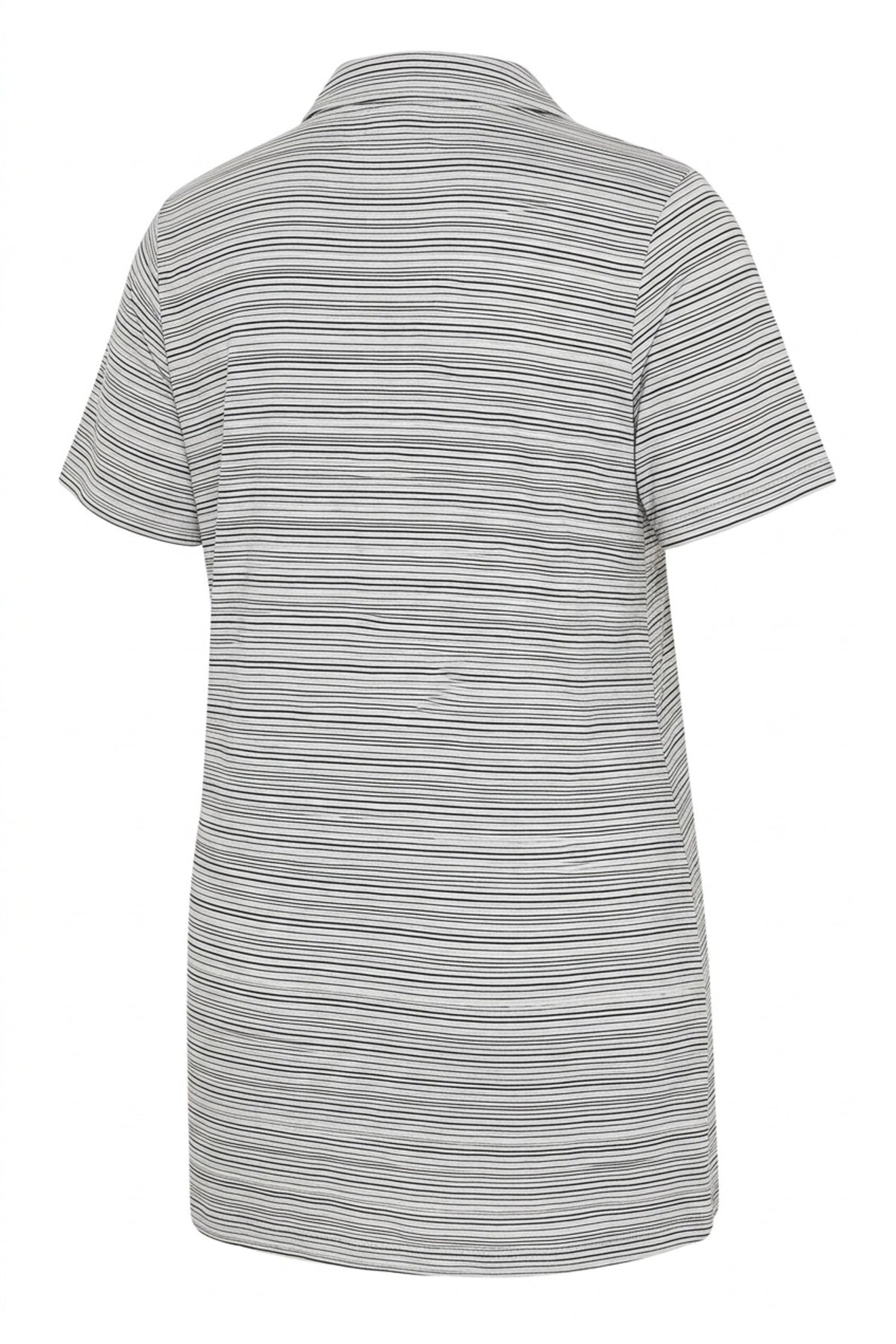 Plus Size Short Sleeve V-Neck Striped Blouse