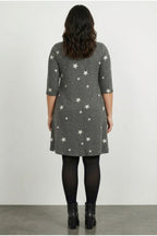 Plus Size Soft Textured Grey Dress