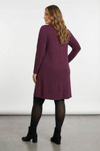 Plus Size Purple Soft Touch Pocketed Tunic Dress