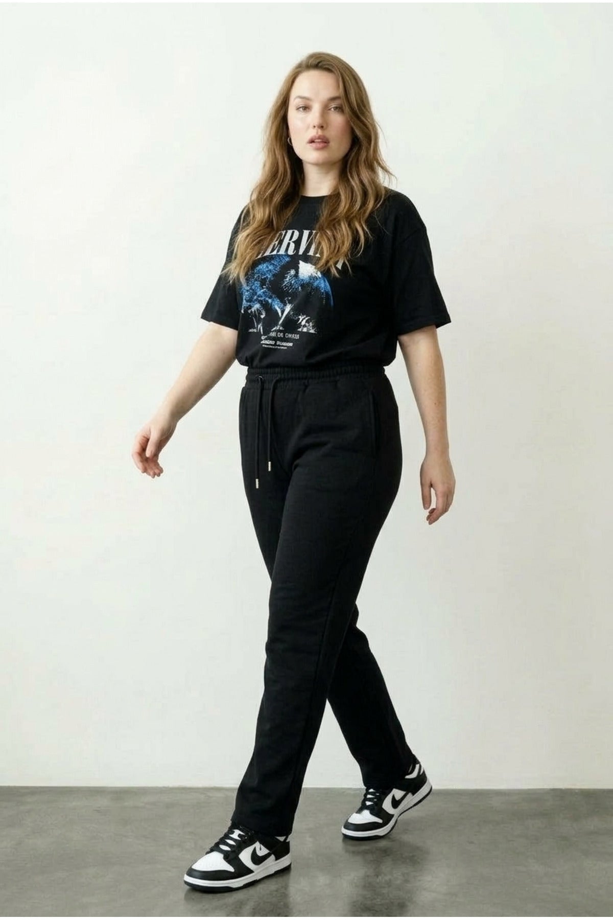 Plus Size Drawstring Elastic Waist Stretchy Pocketed Sweatpants
