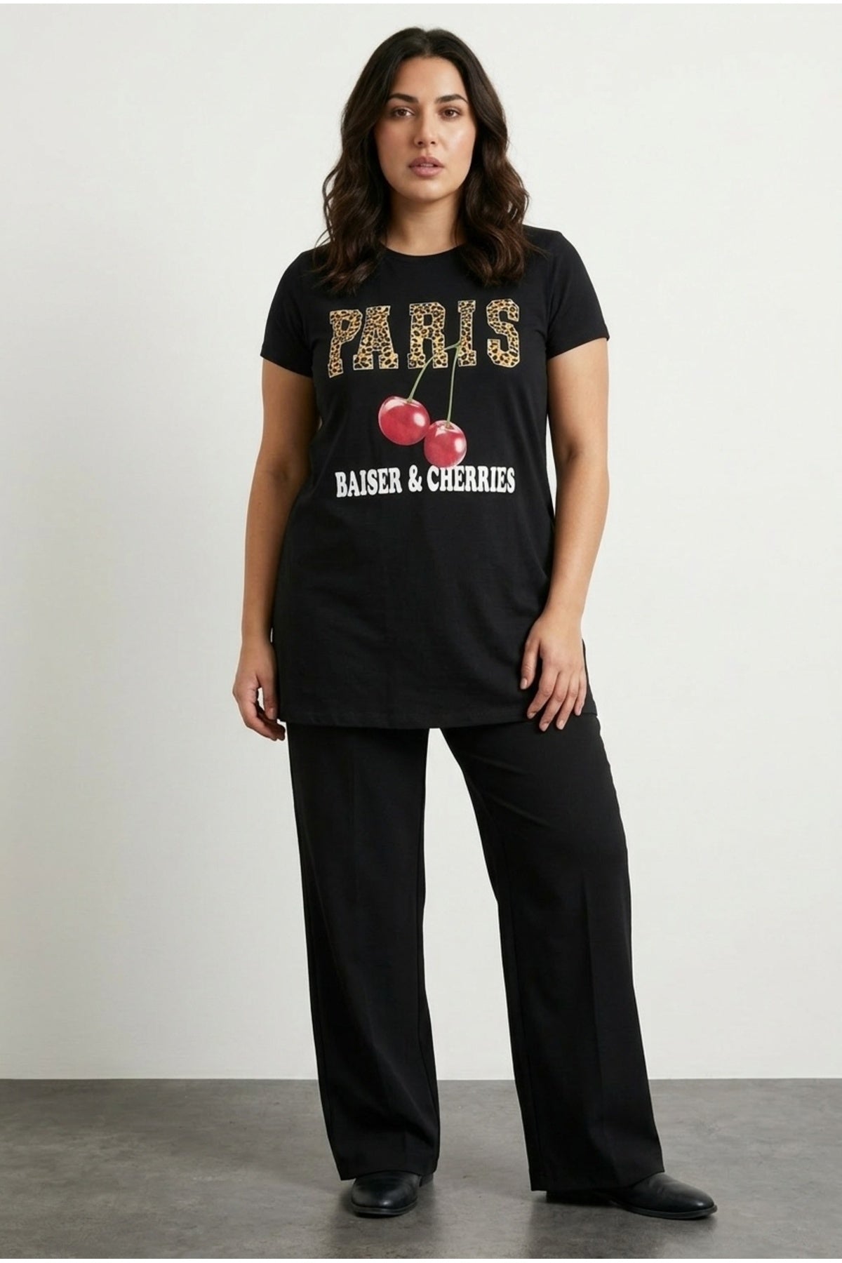 Plus Size Crew Neck Short Sleeve Printed T-shirt