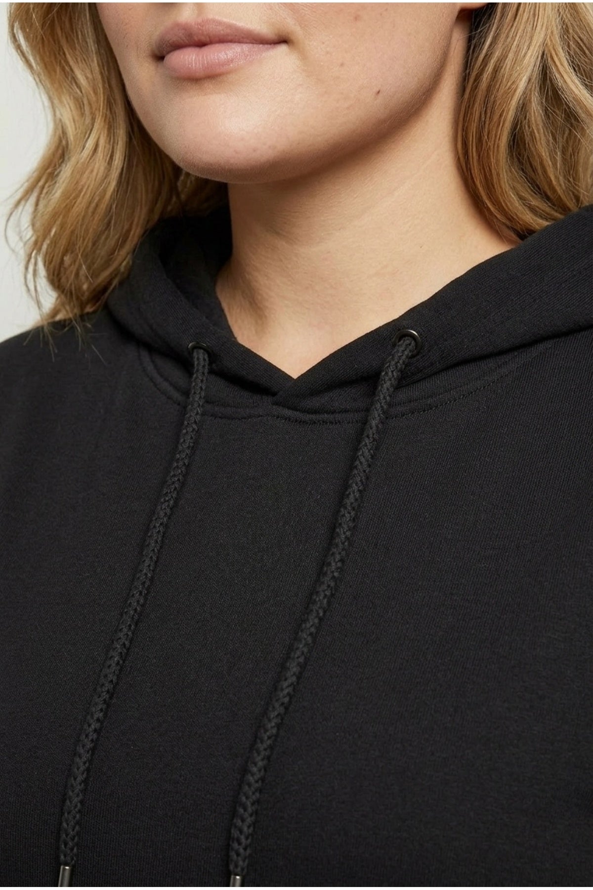 Plus Size Hooded Pocketed Sweatshirt with Zipper Detail