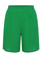 Plus Size Pocketed Crinkled Fabric Polka Dot Shorts