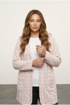 Plus Size Long Sleeve Hooded Pocketed Open Front Lightweight Cardigan