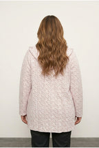 Plus Size Long Sleeve Hooded Pocketed Open Front Lightweight Cardigan