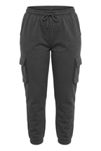 Plus Size Elastic Waist and Cuffed Pocketed Cargo Jogger Pants