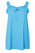 Tie-Front Ruffled Strappy Blouse