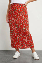 Floral Patterned High Waist Short Pencil Skirt