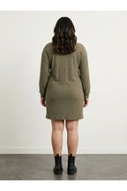 Plus Size Long Sleeve Crew Neck Straight Cut Dress