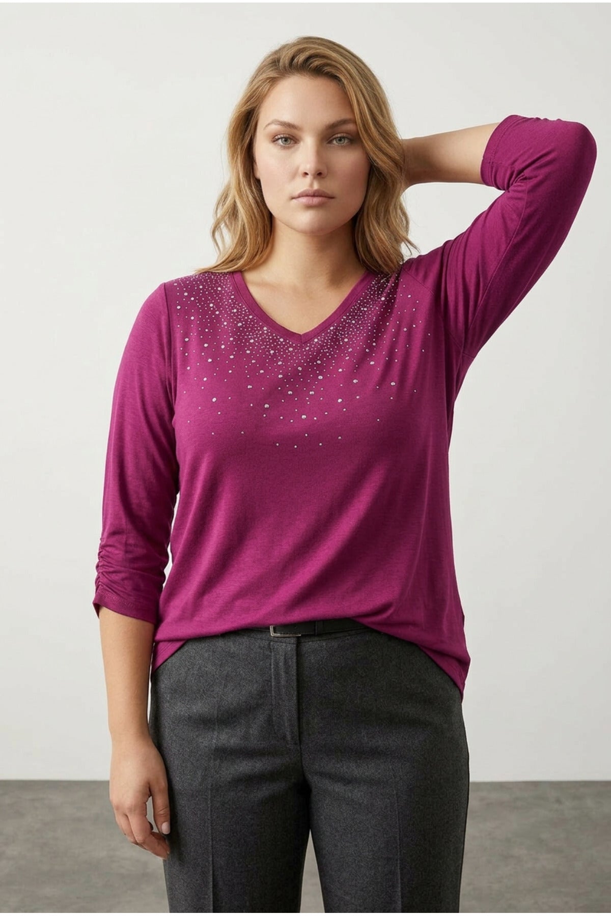 Flowy Blouse with Stud Details