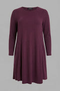 Plus Size Purple Soft Touch Pocketed Tunic Dress
