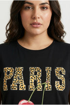 Plus Size Crew Neck Short Sleeve Printed T-shirt