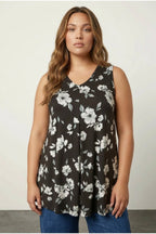 Floral Patterned Sleeveless Top